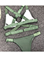 Fashion Army Green Adjustable Split Swimsuit