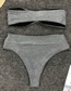 Fashion Silver Gold And Silver High Waist Split Swimsuit