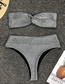 Fashion Silver Gold And Silver High Waist Split Swimsuit
