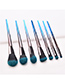 Fashion Blue Black Gradient 7 Sticks Of Diamond Blue Black Hair Makeup Brush