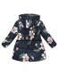 Fashion Blue Butterfly Printed Padded Children's Cotton Clothing
