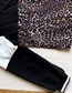 Fashion Leopard Black Stitching Leopard Hoodie
