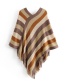 Fashion Khaki Striped Shawl