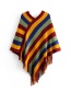 Fashion Khaki Striped Shawl