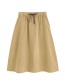 Fashion Khaki Lace-up Whistle Skirt