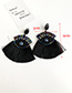 Fashion Black Alloy Rice Bead Resin With Large Eyes And Tassel Earrings