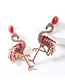 Fashion Red Acrylic Diamond Flamingo Earrings