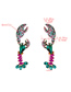 Fashion Color Acrylic Diamond Lobster Earrings