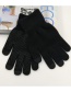 Fashion Brown Touch Screen Plus Velvet Five-finger Gloves
