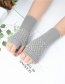Fashion Light Grey Knitted Half Finger Gloves