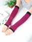 Fashion Black Purple Strip Striped Arm Sleeve