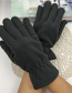 Fashion Brown Imitation Sheep Cake Velvet Five-finger Gloves