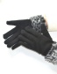 Fashion Yellow Leopard Print Raw Mouth Brushed Gloves