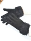 Fashion Gray Leopard Raw Mouth Brushed Gloves