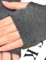 Fashion Black Cashmere Half Finger Gloves