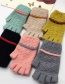 Fashion Gray Half Finger Knit Touch Screen Gloves