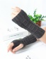Fashion Dark Gray Knitted Half Finger Wool Gloves