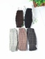 Fashion Khaki Knitted Half Finger Wool Gloves