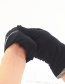 Fashion Brown Hair Ball Thin Brushed Five-finger Gloves