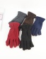 Fashion Gray Imitation Lambskin Gloves