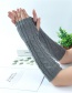 Fashion Black Wool Twist Vertical Knit Sleeve