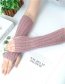 Fashion Purple Wool Twist Vertical Knit Sleeve
