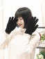 Fashion Black Plush Touch Screen Five-finger Gloves