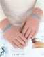 Fashion Dark Blue Pointing Lace Wave Plus Velvet Gloves