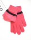 Fashion Pink Pointing Lace Wave Plus Velvet Gloves