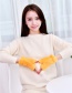 Fashion Brown Plush Thick Half-finger Finger-knit Gloves
