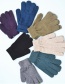 Fashion Gray Wool Knitted Finger Gloves
