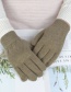 Fashion Blue Wool Knitted Finger Gloves