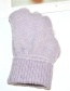 Fashion Light Purple Wool Five-finger Gloves