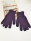 Fashion Purple Wool Touch Screen Plus Velvet Finger Gloves