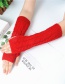 Fashion White Twist Half Finger Knit Wool Arm Sleeve