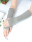 Fashion Light Grey Half Finger Wool Arm Sleeve