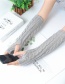 Fashion ?khaki Wool Leak Refers To Twist Arm Sleeve