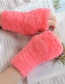 Fashion Rose Red Plush Half Finger Bear Arm Sleeve