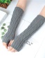 Fashion Dark Gray Half Finger Twist Twist Yarn Knitting Gloves