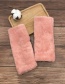 Fashion Pink Plush Half Finger Gloves