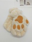 Fashion Gray Cat Claw Plush Bear Paw Half Finger Gloves