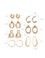 Fashion Gold Irregular Bump Geometric Earrings