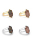 Fashion Gold + Brown Cluster Alloy Crystal Cluster Diamond Ring