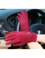 Fashion Red Dotted Brushed Sunscreen Full Finger Gloves
