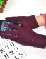 Fashion Gray Dispensing Non-slip Touch Screen Plus Velvet Gloves