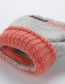 Fashion Gray Orange Pink Flip Half Finger Knit Letter Gloves