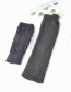 Fashion Dark Gray Small Square Wool Knitted Half Finger Gloves