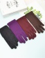 Fashion Purple Short Spandex Stretch Dot Brushed Gloves