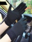 Fashion Brown Wide-brimmed Lace-brushed Five-finger Gloves