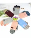Fashion Light Gray Powder Touch Screen Knit Gloves
